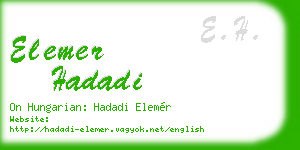 elemer hadadi business card