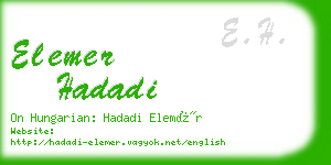 elemer hadadi business card